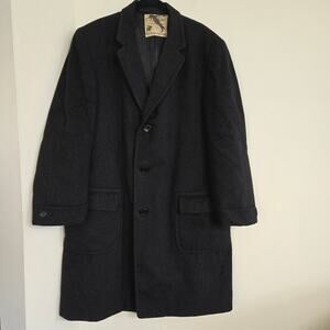 Vintage 60s Imported Italian Velour Hart Schaffner Marx Vialura Overcoat *read*
